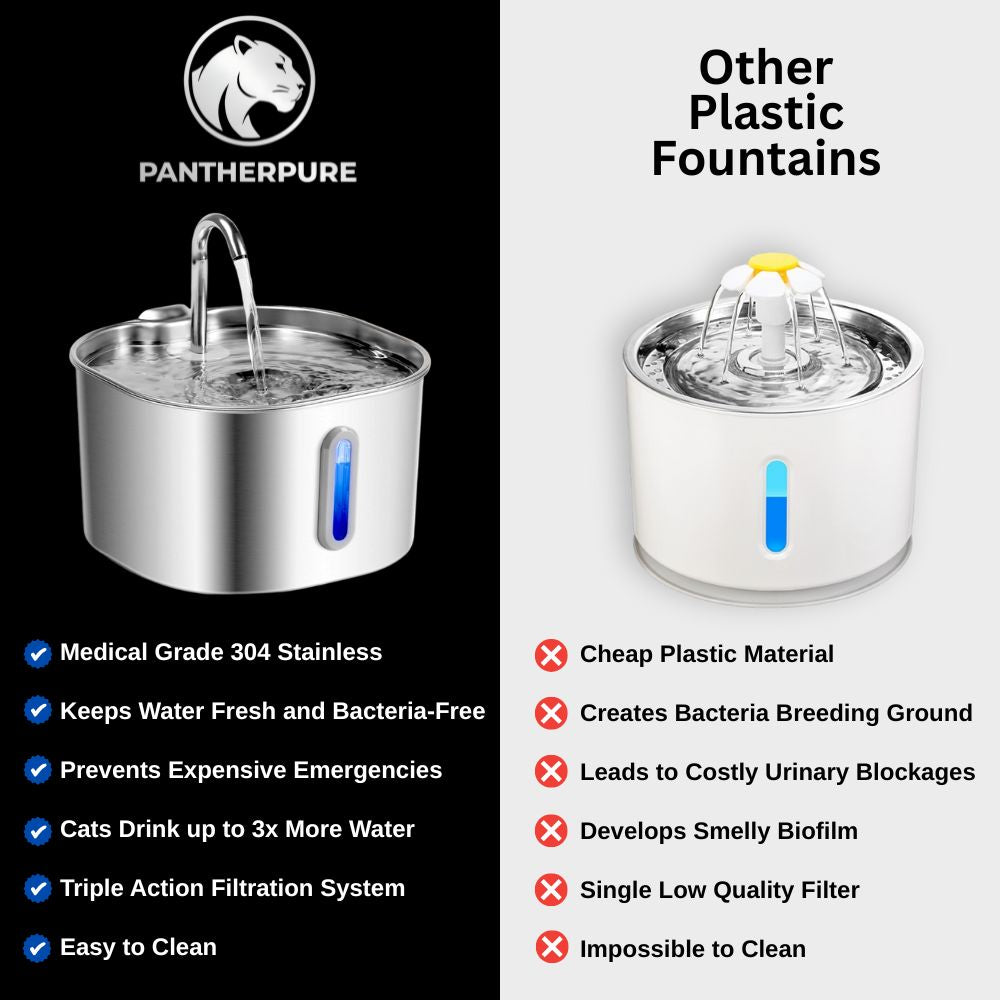 The PantherPure™ Premium Stainless Steel Water Fountain